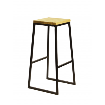     Industrial Brooklyn Stacking Barstool Natural Pine Seat