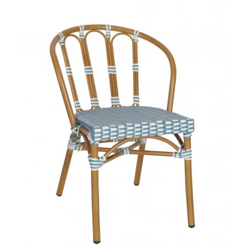         Aluminium Bordeaux Armchair Blue And White