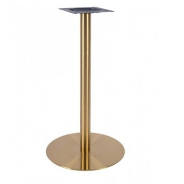 Vintage Brass Poseur Height Table Base Round