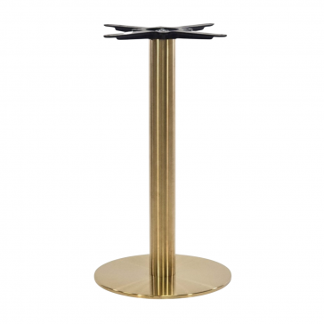    Champagne Gold Round Dining Height Table Base Med