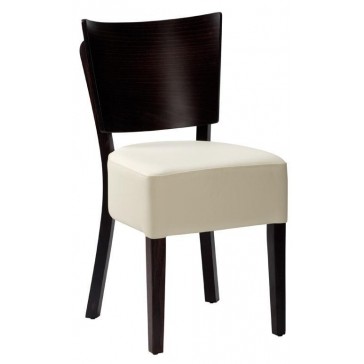 Classic Wood Back Chair Ivory / Wenge 