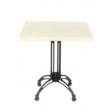     Continental 4 Leg Table White Square Werzalit Top