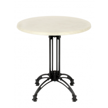    Continental 4 Leg Table White Round Werzalit Top