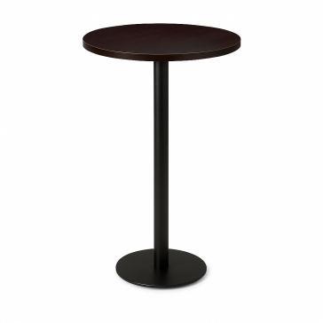         Cast Iron Slimline Poseur Table Dark Oak Round