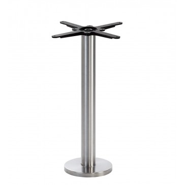 Floor Fixed Table Base Brushed Stainless Steel