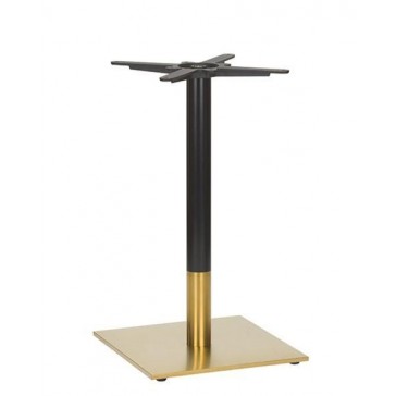      Brass Black Dining Height Table Base Square