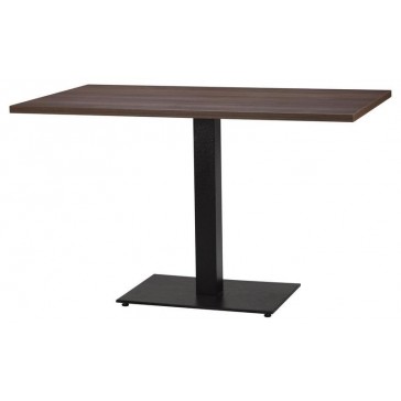              Rectangular Cast Iron Dining Table Walnut