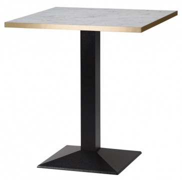        Pyramid Dining Table White Carrara Marble/ Gold ABS