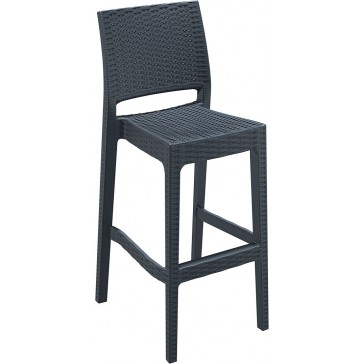         Siesta Jamaica Rathan Style Barstool Dark Grey
