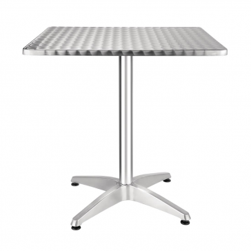  Square Stainless Steel Bistro Table 700mm
