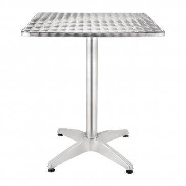 Square Steel and Aluminium Square Bistro Table 600mm