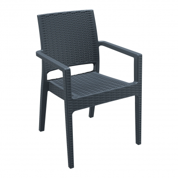         Ibiza Rattan Style Armchair Dark Grey