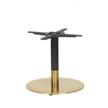    Brass Black Coffee Height Table Base Round