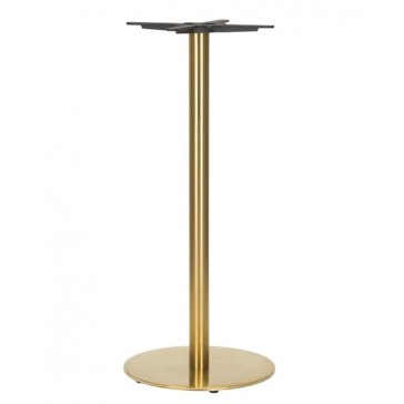      Brass Poseur Height Table Base Round