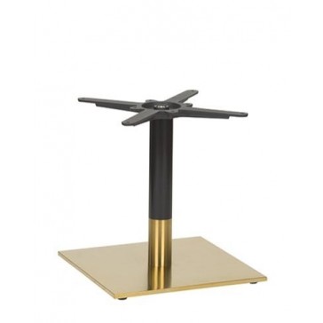    Brass Black Coffee Height Table Base Square