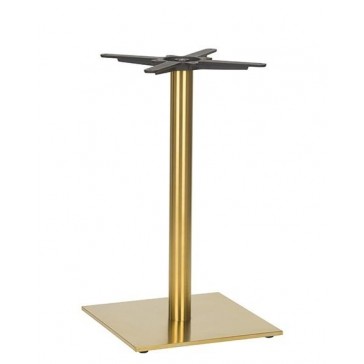      Brass Dining Height Table Base Square