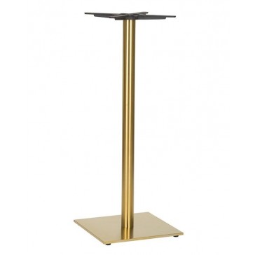      Brass Poseur Height Table Base Square