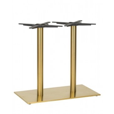      Brass Twin Dining Height Table Base 