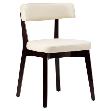             Nico Side Chair - Ivory / Wenge Frame