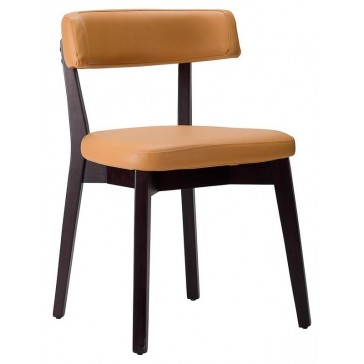    Nico Side Chair - Ochre Brown / Wenge Frame