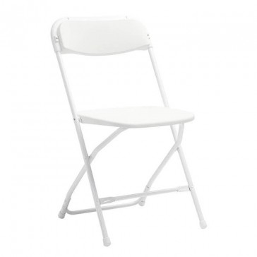  Plastic Folding Chair - White Frame White Shell