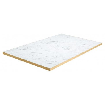       Laminate Top White Marble Gold Edge 1200 x 680mm
