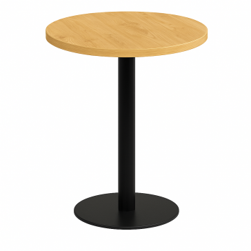                       Cast Iron Slimline Dining Table Oak Round