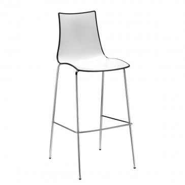    SCAB Design Zebra Bicolore Barstool White / Anthracite