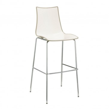    SCAB Design Zebra Bicolore Barstool White / Dove Grey