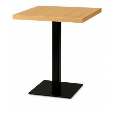                       Cast Iron Slimline Dining Table Oak Square