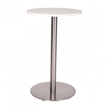  Stainless Steel Round Poseur Table White