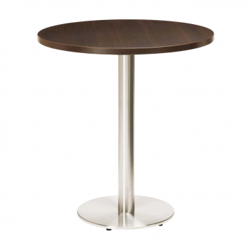                Stainless Steel Round Dining Table Wenge