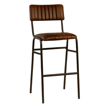            Industrial Stacking Barstool Vintage Tan