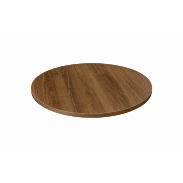        Laminate Table Top Walnut 600mm Round