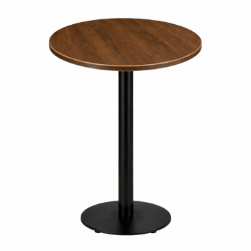               High Bar Table Walnut Round