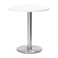   Stainless Steel Round Dining Table White