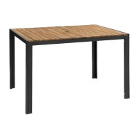  Acacia Wood and Steel Rectangular Table 1200 x 800mm