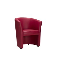 Tango Veneto Wine Faux Leather Tub Chair