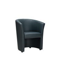 Tango Veneto Grey Faux Leather Tub Chair
