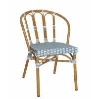         Aluminium Bordeaux Armchair Blue And White