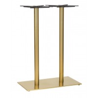      Brass Poseur Height Table Base Twin