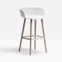   Pedrali Babila Wooden Stool White