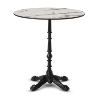  Bistro Compact Marble Dining Table Round