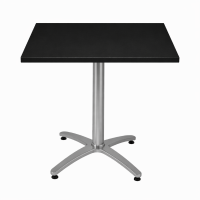     Aluminum 4 Leg Table Black Square Werzalit Top