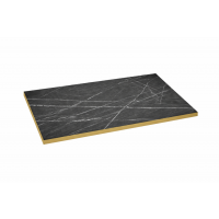       Laminate Top Black Marble Gold Edge 1200 x 680mm