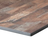  Compact Laminate HPL Table Tops - Vintage Wood