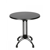   Continental 4 Leg Table Black Round Werzalit Top