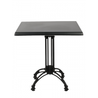   Continental 4 Leg Table Black Square Werzalit Top