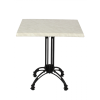   Continental 4 Leg Table Marble Square Werzalit Top