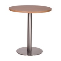  Stainless Steel Round Dining Table Oak 600mm
